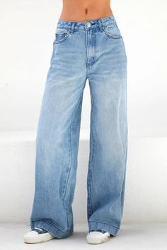 High Waist Straight Jeans