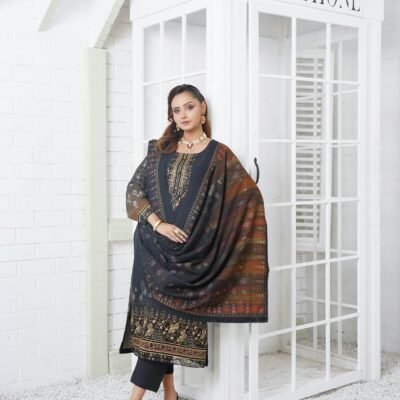 Royal Blue Chiffon Suit